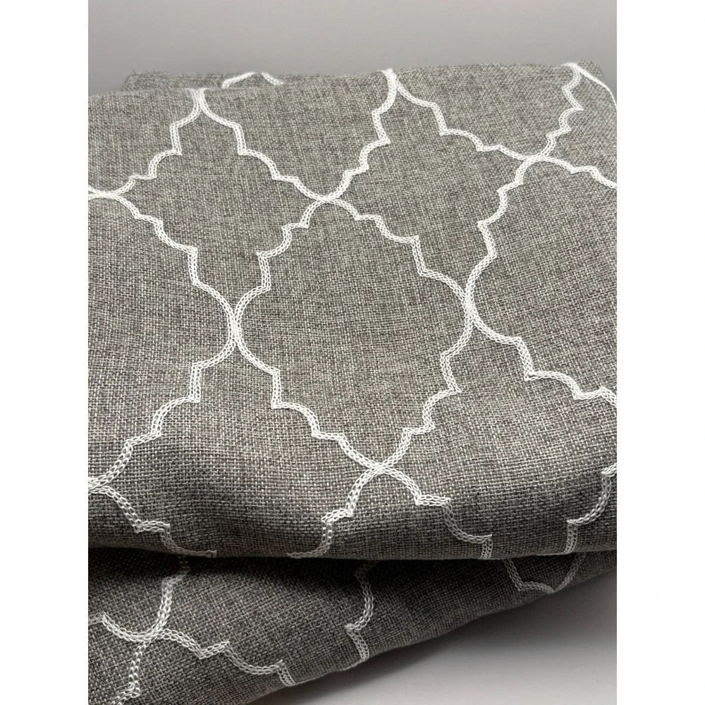 Sonoma‎ Goods For Life Grey Quatrefoil Trellis Grommet Curtain Panels Set